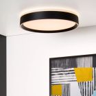 Black flush ceiling light modern, Nuria, 24W, 2700K LED