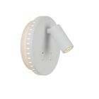 White wall light modern, Bentjer, 6W, 3000K LED, with switch