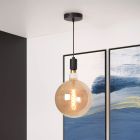 Black dining table hanging lamp classic, Jova