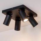 Black ceiling spotlight modern, Taylor, IP44