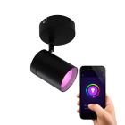 Modern smart ceiling light black, Ciara, IP44, 4.5W, RGBW