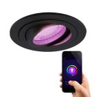 Aluminium smart downlight black, Scott, 4.5W, RGBW