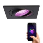 Aluminium smart downlight black, Scott, 4.5W, RGBW