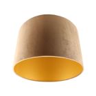 Taupe Velor lampshade Madelyn, Fabric, Modern