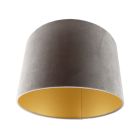 Grey Velor lampshade Madelyn, Fabric, Modern