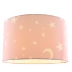 Fabric kid's ceiling light pink, Stars