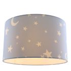 Fabric kid's ceiling light blue, Stars