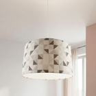 Modern kids pendant light grey, Diamonds