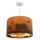 Modern kids pendant light orange, Dino