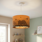 Modern kids pendant light orange, Dino