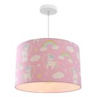 Fabric children's pendant light pink, Unicorn