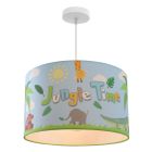 Fabric children's pendant light blue, Jungle Time