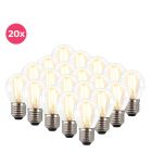 20-pack dimmable Melchis E27 LED ball, 4w warm white
