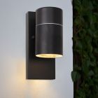 Modern outdoor wall light with dusk to dawn sensor black, Pedro, IP44