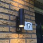 Modern outdoor wall light with motion sensor black, Pedro, IP44