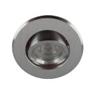 Silver modern mini recessed downlight aluminium, Bori