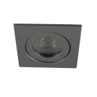 Silver modern bathroom recessed downlight aluminium, Dorx, IP44