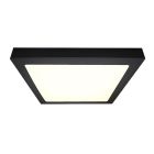 Aluminium flush ceiling light black, Rolo, 24W, 4000K LED