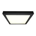 Plastic flush ceiling light black, Maryem