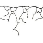 8M linkable icicle light, Black cord, IP67, 50 cm high - Warm white