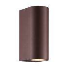 Rust Coloured up down wall light modern, Dion, IP44
