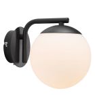 Black wall light design, Grant, with switch