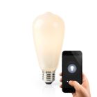 E27 Edison white smart LED bulb, ST64, 5W, 2700K warm white