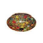 Multicoloured oriental flush ceiling light mosaic, Mimoun