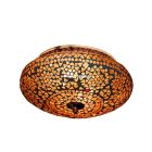 Purple oriental flush ceiling light mosaic, Mimoun