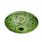 Green oriental flush ceiling light mosaic, Louay