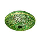 Green oriental flush ceiling light mosaic, Louay