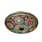 Multicoloured oriental flush ceiling light mosaic, Louay