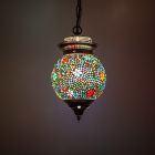 Multicoloured oriental pendant light mosaic, Nisrin
