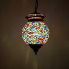 Multicoloured oriental pendant light mosaic, Nisrin