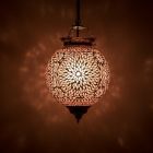 Purple oriental pendant light mosaic, Aziza