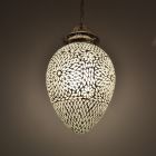 White oriental pendant light mosaic, Isa