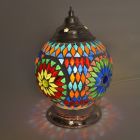 Multicoloured oriental table lamp mosaic, Sabri