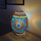 Multicoloured oriental table lamp mosaic, Lara