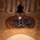 Golden oriental pendant light filigree, Zina