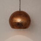 Copper oriental pendant light filigree, Kenza