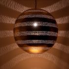 Golden oriental pendant light filigree, Nimra