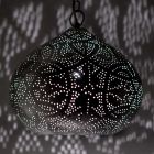 Silver oriental pendant light metal, Noah