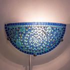 Blue oriental wall light mosaic, Haja