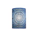 Blue oriental wall light mosaic, Mahdia