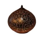 Copper oriental table lamp filigree, Nour