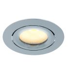 Chrome recessed light aluminium, Wimke, 5W, 3000K LED, IP44