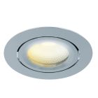 Chrome recessed light aluminium, Wimke, 5W, dim to warm LED, IP44