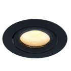 Black recessed light aluminium, Wimke, 5W, 3000K LED, IP44