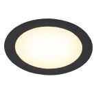 Black downlight aluminium, Umbriel, 24W, 3000K LED, IP44