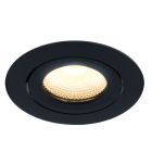 Black recessed light aluminium, Wimke, 5W, 2700K LED, IP44